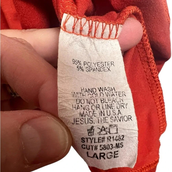 Reb & J 3/4 sleeve Midi dress in autumn orange color Size Large - Picture 7 of 8